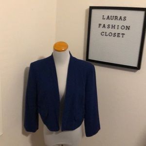 Worthington royal blue open jacket size large